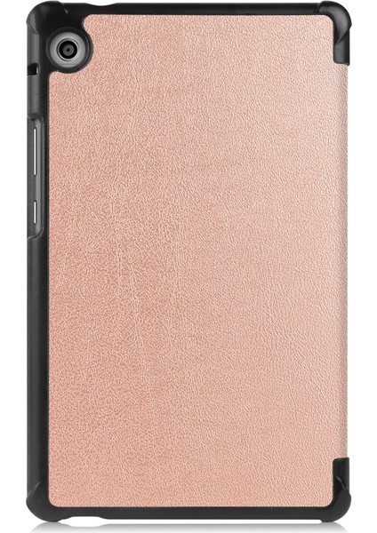 Huawei Matepad T8 Custer Doku Deri Kılıf Gül Altın (Yurt Dışından)