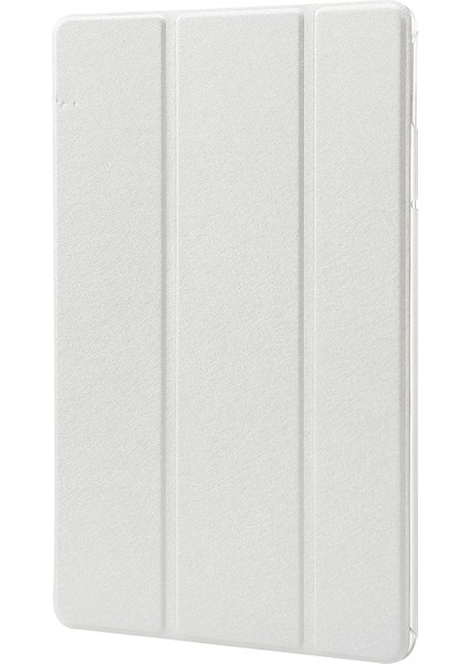 Huawei Matepad Pro 11 2022 Beyaz Için Ipek Doku Pu Tablet Kılıfı (Yurt Dışından)