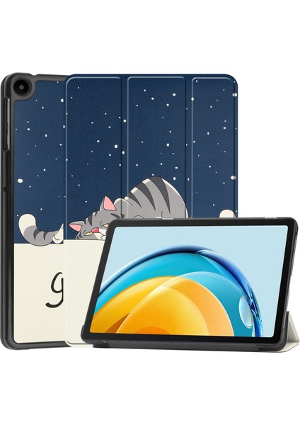 Huawei Matepad Se 10.4 Koyu Mavi Için Boyalı Deri Kılıf (Yurt Dışından) fiyatları
