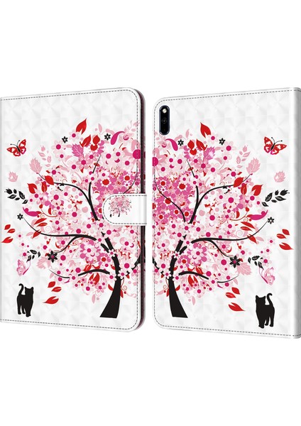 Huawei Matepad Için Deri Tablet Kılıfı 10.4 Beyaz Pembe (Yurt Dışından) fırsatları