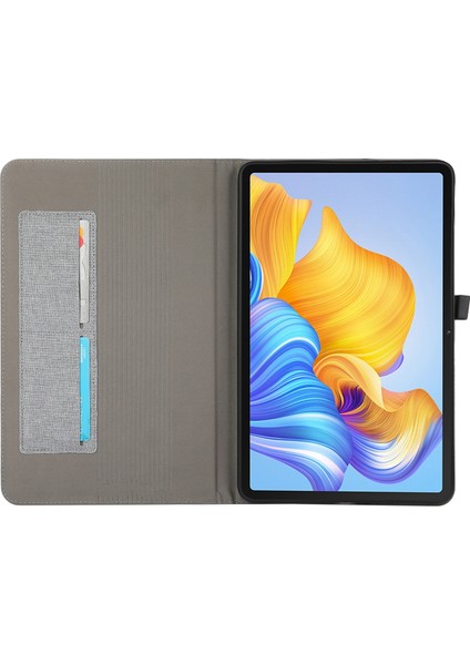 Honor Pad V8 Pro Grey Için Kumaş Deri Tablet Kasası (Yurt Dışından)