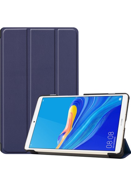 Huawei Mediapad M6 8.4 2019 Açık Mavi Için Custer Doku Renkli Çizim Pu Kılıf (Yurt Dışından)