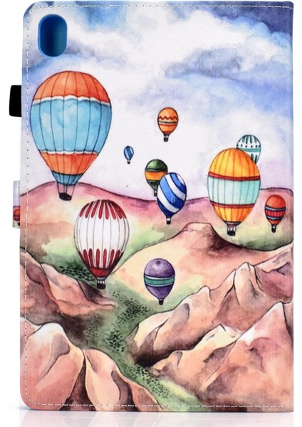 Huawei Mediapad M6 8.4 Boyalı Deri Kılıf Açık Mavi (Yurt Dışından)