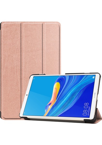 Huawei Mediapad M6 8.4 2019 Gül Altın Için Custer Doku Renkli Çizim Pu Kılıf (Yurt Dışından)