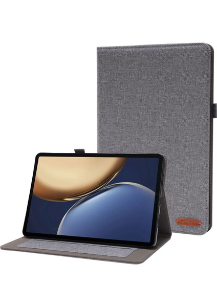 Onur Tablet V7 Pro Grey Için Tpu + Kumaş Pu Deri Tablet Kılıf (Yurt Dışından)
