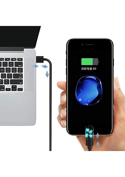 iPhone iPad Lightning USB Şarj ve Data Kablosu - 3 Metre Siyah