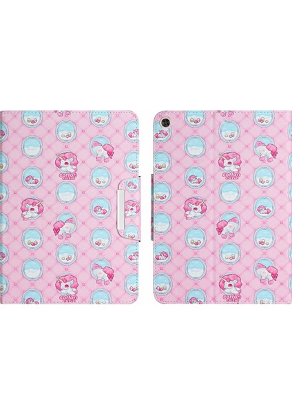 Huawei Matepad T10 / T 10S Pembe Için Deri Tablet Kılıfı (Yurt Dışından)