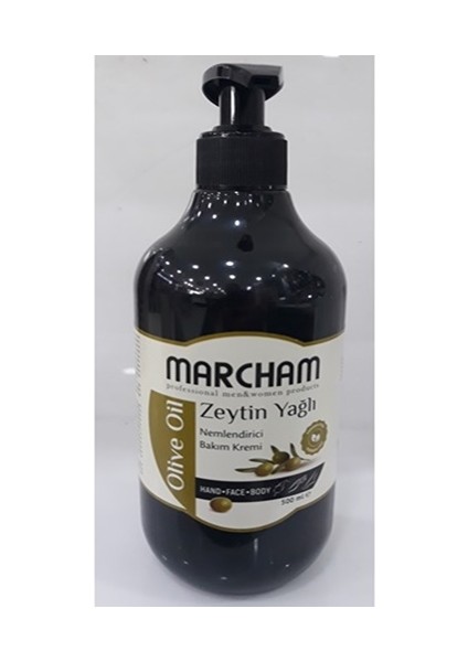 Zeytin Yağlı Nemlendirici Bakım Kremi El - Yüz - Vücut 500 ml