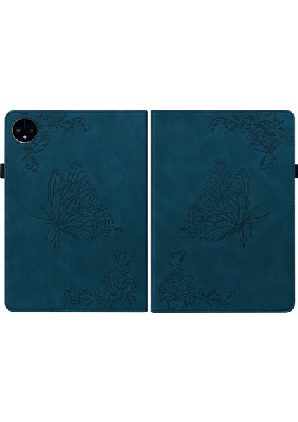 Huawei Matepad Pro 11 2022 Açık Mavi Için Çiçek Pu Kılıfı (Yurt Dışından)