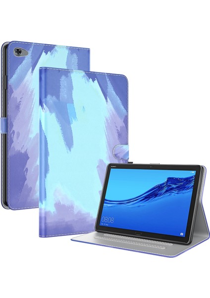 Huawei Mediapad M5 Için Pu Deri Kılıf 10 Açık Mavi (Yurt Dışından)