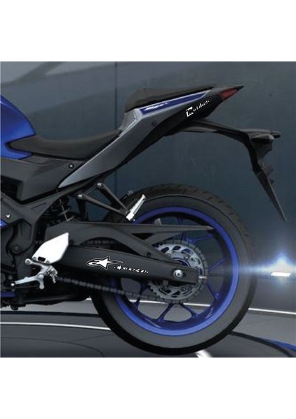 Alpinestars Yazılı Beyaz Arka Sticker Etiket Modeli Maşa