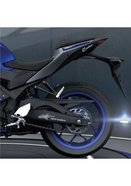 Alpinestars Yazılı Metalik Gri Arka Sticker Etiket Modeli Maşa