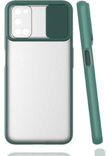 Oppo A92 Kılıf Zore Lensi Sürgülü Kamera Koruyucu Kılıf