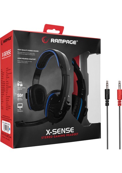 SN-R9 X-SENSE Siyah/Mavi Gaming Oyuncu Mikrofonlu Kulaklık