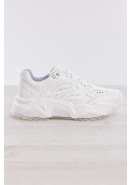 Bağcıklı Yüksek Taban Kadın Sneaker