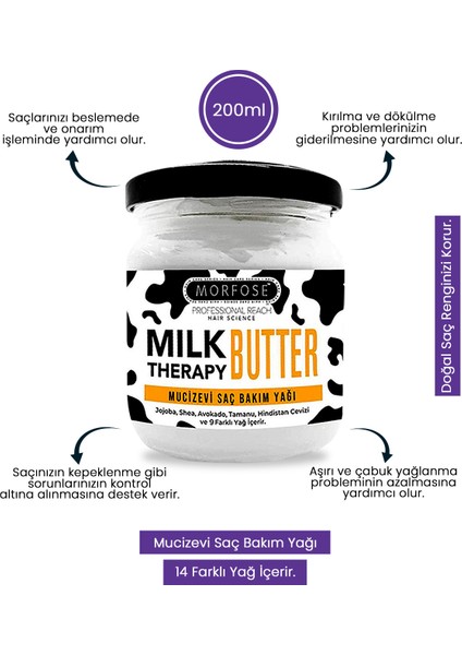 Morfose Milk Therapy Butter Yağ Içeren Mucizevi Saç Bakım Kremi