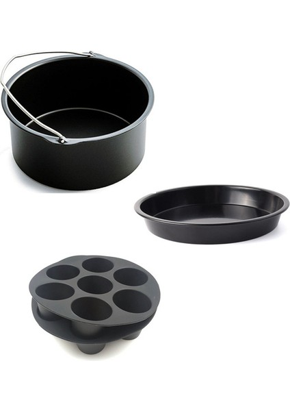 Sweet Ruı Air Fritöz Aksesuarları 8 Inç (20 cm Çap) 3'lü Pişirme Seti (Yurt Dışından)