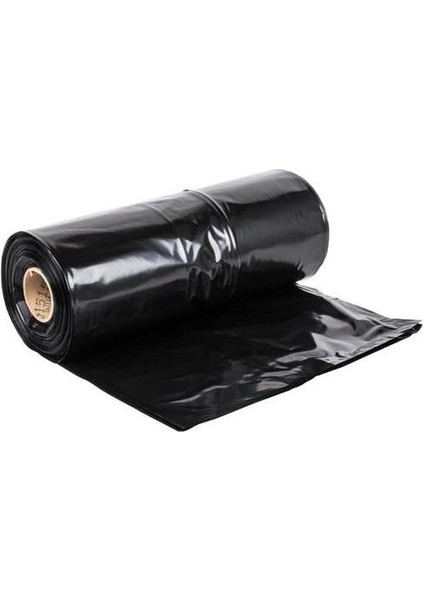 Endüstriyel Jumbo Çöp Torbası Poşeti - 2 Kat - Siyah - 400 gr 80 x 110 cm 10 x 20 Rulo Koli