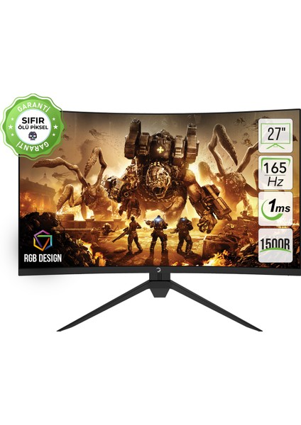 Intense X20 27" 165HZ 1ms (HDMI+Display) FreeSync Full HD Curved LED Monitör