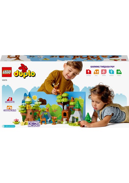 DUPLO Vahşi Avrupa Hayvanları 10979 - 2 Yaş ve Üzeri Çocuklar için Orman Hayvanları Oyuncak Yapım Seti (85 Parça)