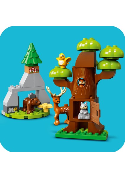 DUPLO Vahşi Avrupa Hayvanları 10979 - 2 Yaş ve Üzeri Çocuklar için Orman Hayvanları Oyuncak Yapım Seti (85 Parça)