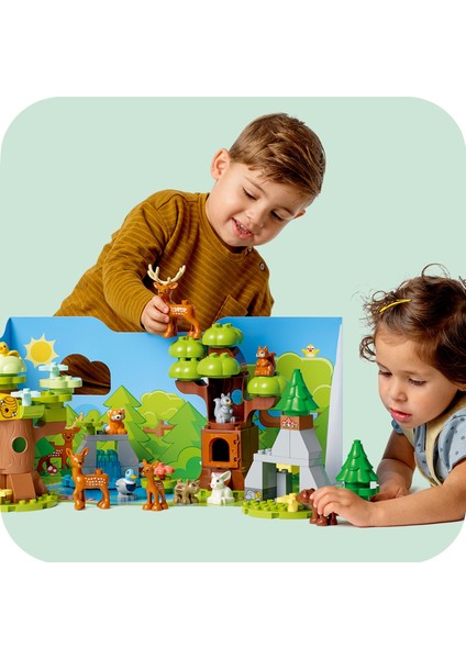 DUPLO Vahşi Avrupa Hayvanları 10979 - 2 Yaş ve Üzeri Çocuklar için Orman Hayvanları Oyuncak Yapım Seti (85 Parça)