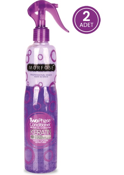 Morfose Keratin Boyalı Saçlar Için Fön Suyu 400 ml 2 Paket