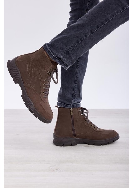 Hakiki Deri Bağcıklı Erkek Bot