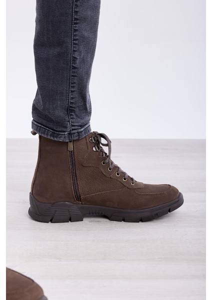 Hakiki Deri Bağcıklı Erkek Bot modelleri