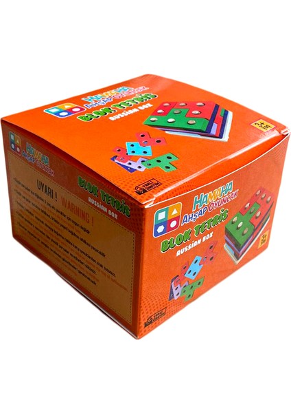 Eğitici Ahşap Oyuncak Blok Tetris Yerleştirme Oyunu Russian Box