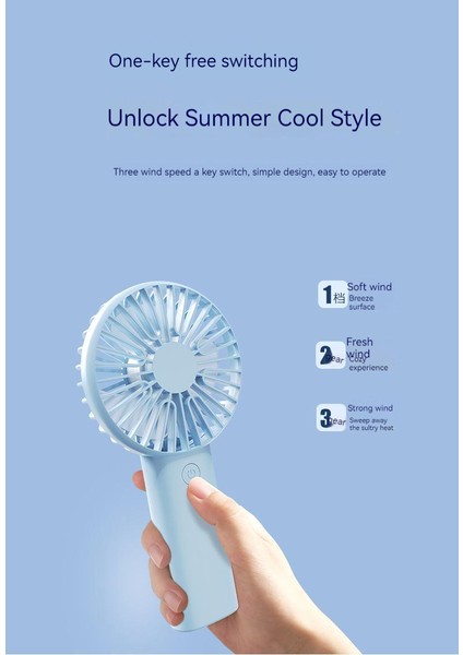Iyi Kalite Mini Taşınabilir Şarj Edilebilir Elektrikli Fan - Pembe (Yurt Dışından)
