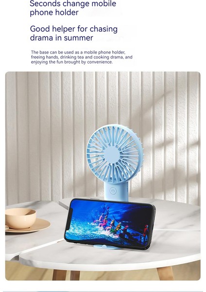 Iyi Kalite Mini Taşınabilir Şarj Edilebilir Elektrikli Fan - Pembe (Yurt Dışından)
