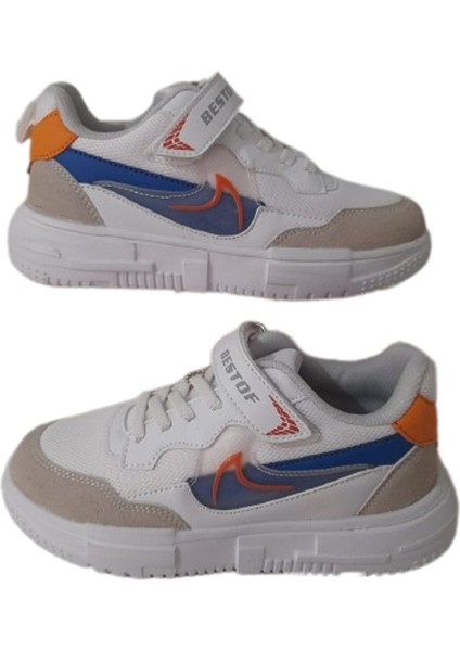 Bestof Beyaz Cırtlı Çocuk Sneaker BEST526322 modelleri