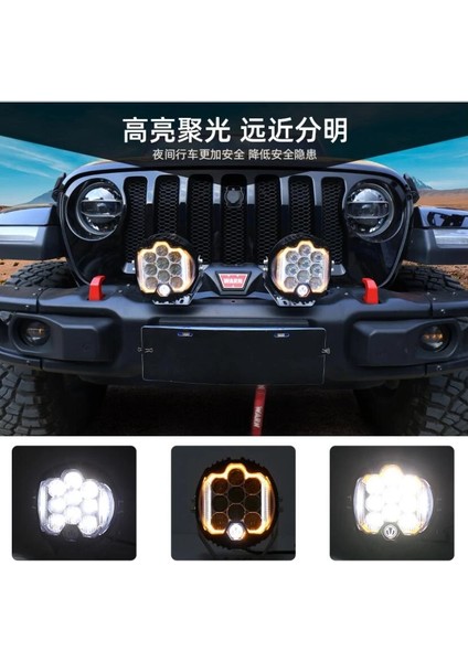 5'' Beyaz Sarı LED Pods Spot Off Road Sis Farı Çalışma Lambası 12-24V 50W