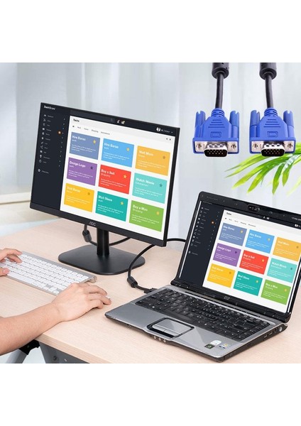 VGA 15 Pin Erkek Erkek Görüntü Kablosu 1,5 Metre modelleri