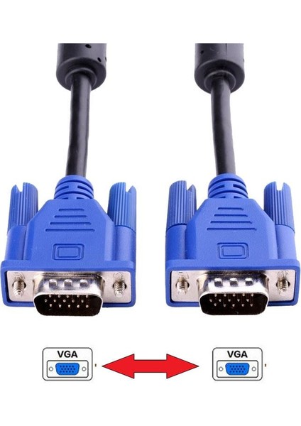 VGA Kablo 15 Pin VGA Görüntü Kablosu VGA Erkek Erkek Kablo 30 Metre