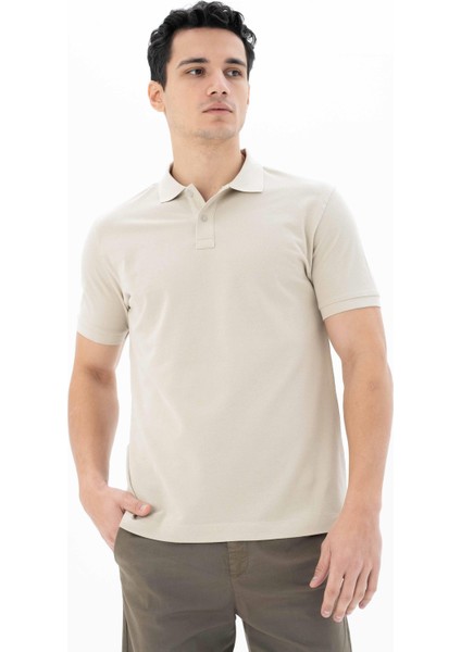 Erkek %100 Pamuk Basic Polo Yaka Regular Fit T-shirt Y25374351201 modelleri