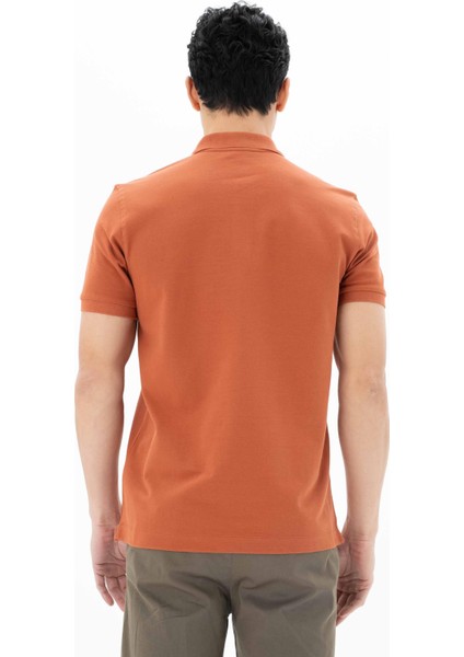 Erkek %100 Pamuk Basic Polo Yaka Regular Fit T-shirt Y25374351201