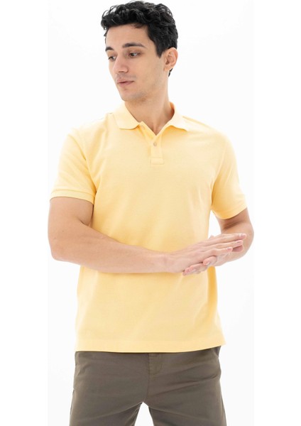 Erkek %100 Pamuk Basic Polo Yaka Regular Fit T-shirt Y25374351201 indirimleri
