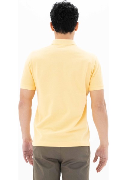 Erkek %100 Pamuk Basic Polo Yaka Regular Fit T-shirt Y25374351201
