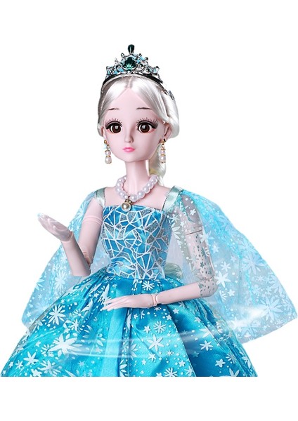 60CM Barbie Bebek Kutulu Oyuncak Seti - Mavi (Yurt Dışından)