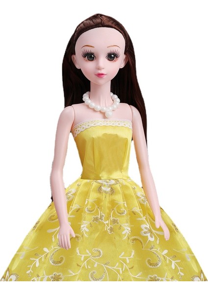 60CM Barbie Bebek Kutulu Oyuncak Seti - Sarı (Yurt Dışından)