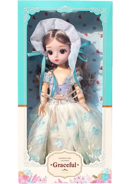 30CM Barbie Bebek Kutulu Oyuncak Seti - Mavi (Yurt Dışından)