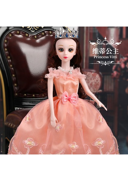 60CM Barbie Bebek Kutulu Oyuncak Seti - Turuncu (Yurt Dışından)