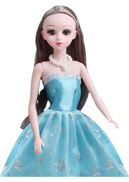 60CM Barbie Bebek Kutulu Oyuncak Seti - Mavi (Yurt Dışından)