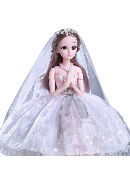 60CM Barbie Bebek Kutulu Oyuncak Seti - Beyaz (Yurt Dışından)