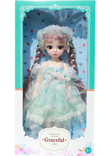 30CM Barbie Bebek Kutulu Oyuncak Seti - Yeşil (Yurt Dışından)