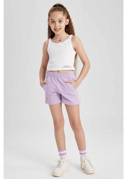 Kız Çocuk Geri Dönüşümlü Şort X2614A622HS