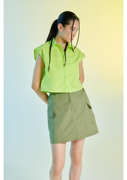 Coool Relax Fit Poplin Kolsuz %100 Pamuk Gömlek A5389AX23SM