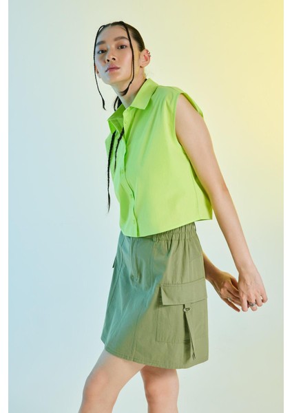 Coool Relax Fit Poplin Kolsuz %100 Pamuk Gömlek A5389AX23SM